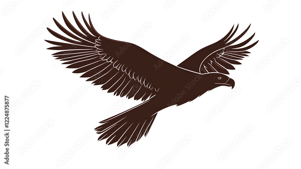 silhouette of flying eagle on white background. flying eagle tattoo silhouette of flying eagle on white background. flying eagle tattoo