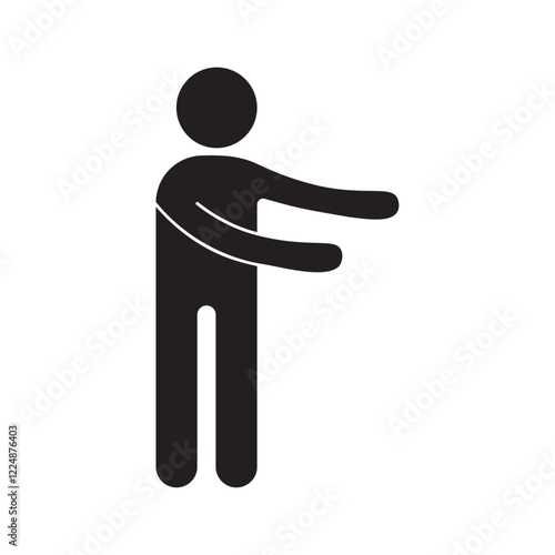 flat icon vector of a doorman with a welcome gesture