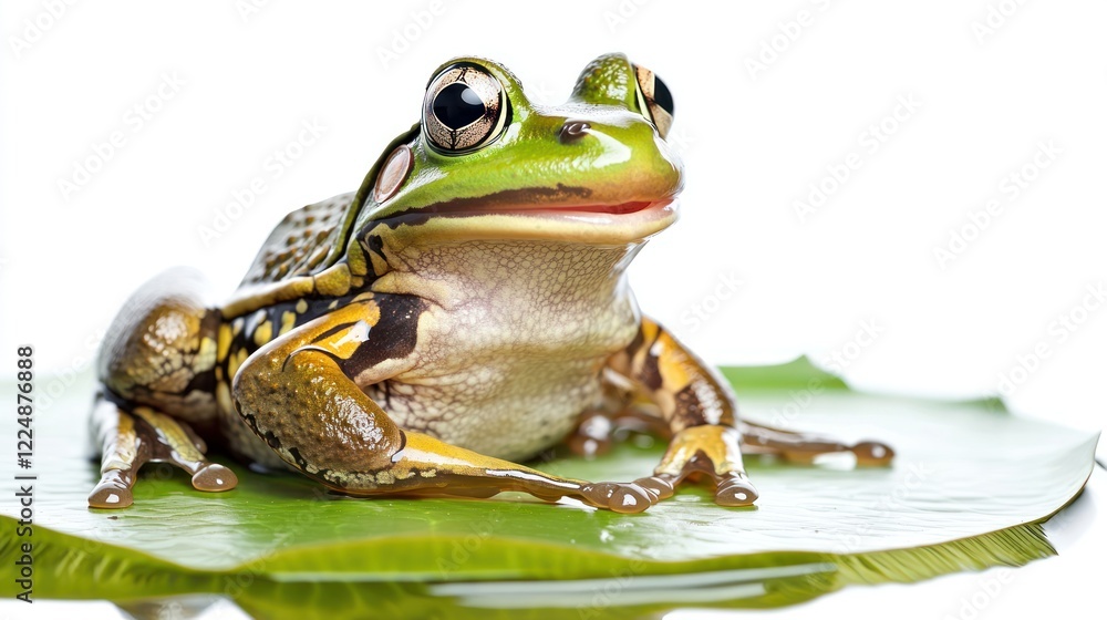 Green Frog on Lily Pad Green Frog on Lily Pad