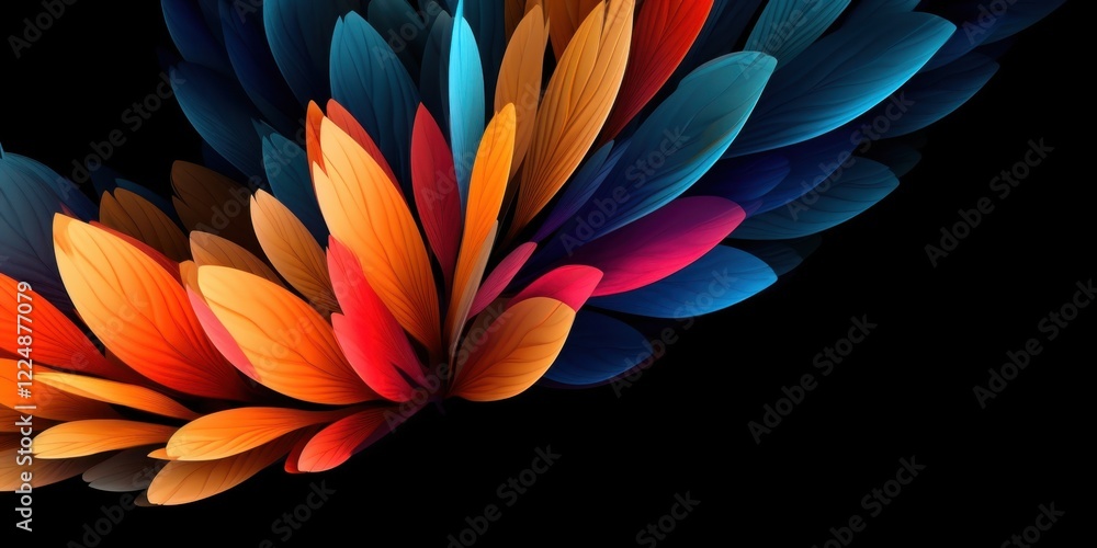 Abstract Colorful Petals Design Dark Background Vibrant Hues Swirl Pattern Digital Art Graphic Design Wallpaper Abstract Colorful Petals Design Dark Background Vibrant Hues Swirl Pattern Digital Art Graphic Design Wallpaper