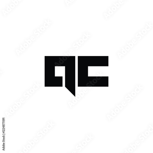 Free Download QC monogram logo design letter text name symbol monochrome logotype alphabet character simple logo - GFXLoad