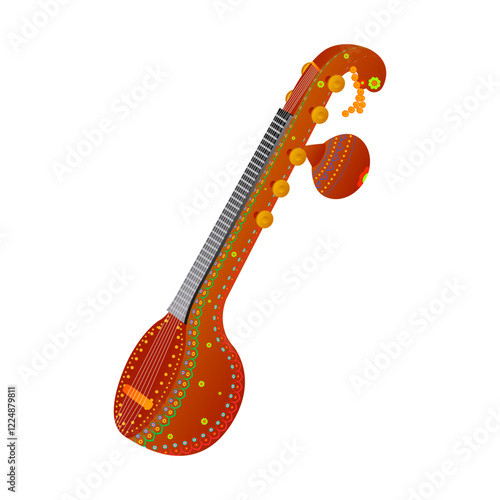 Vector illustration of Vina Instrument on transparent background
