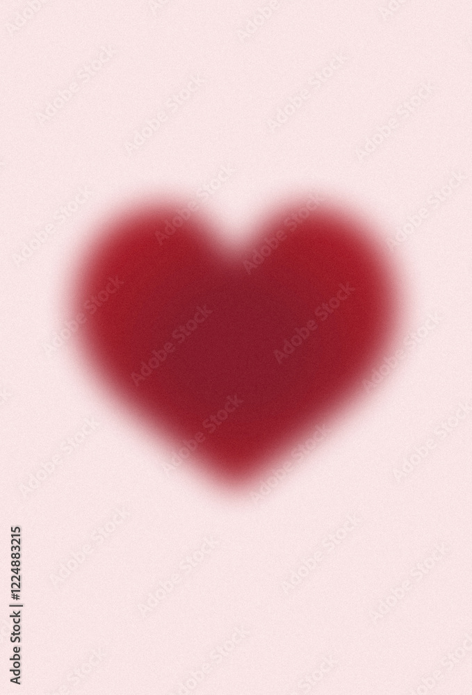 blurry red heart minimalist valentine's day card blurry red heart minimalist valentine's day card
