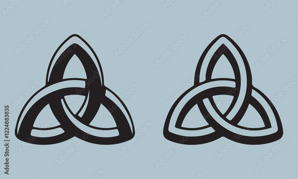 Obraz premium Celtic Knot Silhouette illustration ;illustration, vector, celtic knot, celtic style, in silhouette, pattern, green color, luck, no people, clover, celtic cross, irish culture, st. patrick's day, cl