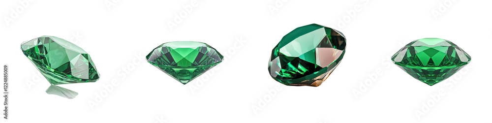 Striking photographic composition showcasing the vibrant faceted beauty of emerald gemstones against a gradient background The alluring green hues brilliant reflections Striking photographic composition showcasing the vibrant faceted beauty of emerald gemstones against a gradient background The alluring green hues brilliant reflections