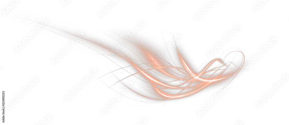 Obraz premium vibrant orange neon glow perfect for futuristic PNG designs, tech frames, or modern abstract night-themed visuals.