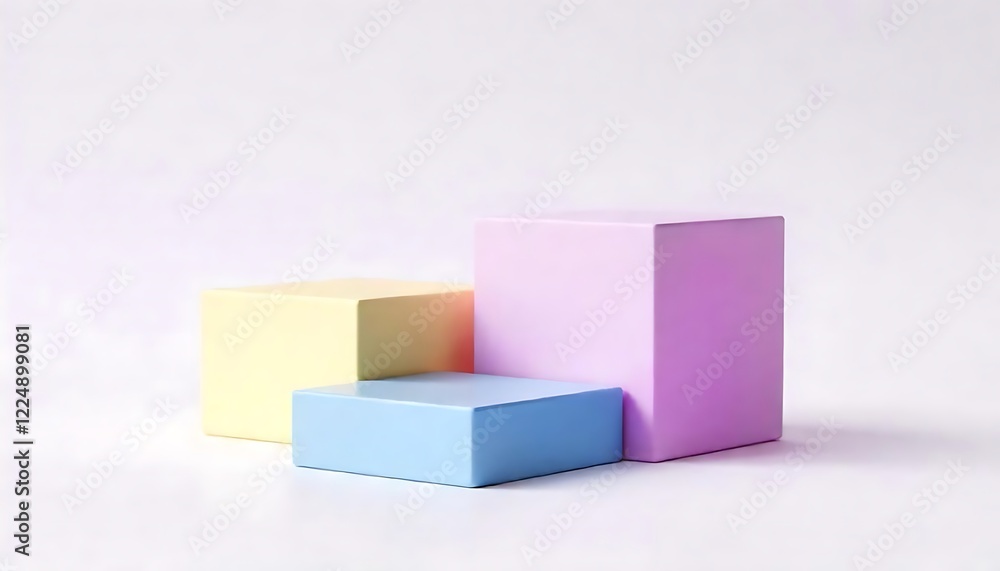 Obraz premium 3d render of a stack of blocks