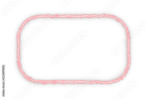  shiny digital banner with neon red glow on a dark background ideal for transparent PNG templates, modern vector signs, or futuristic frame designs.