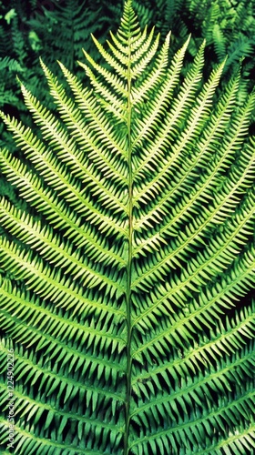 Wallpaper Mural Exploring the intricate details of a fern leaf illuminated by sunlight in a lush forest setting Torontodigital.ca