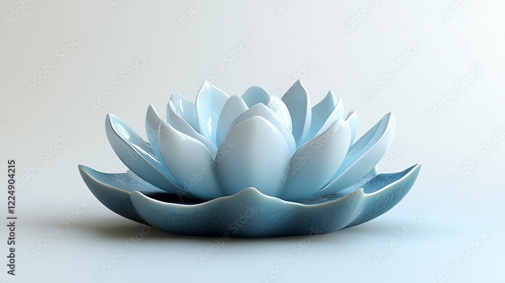 Fototapeta premium Elegant Blue Lotus Flower Sculpture background
