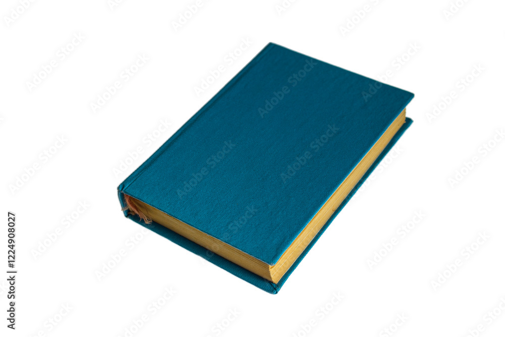 A blue book. Isolated background. A blue book. Isolated background.