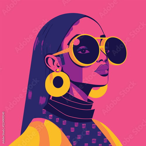 Flat Illustration of an African American Woman