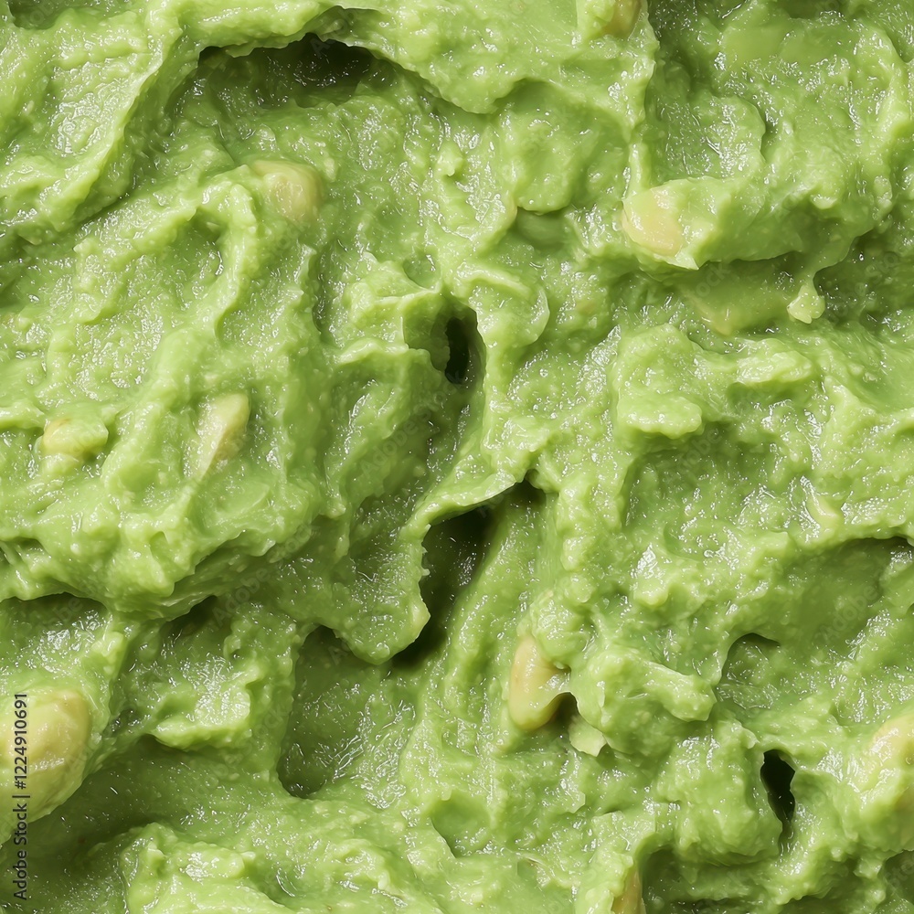 Fresh and creamy guacamole close-up, made with ripe avocados, healthy dip for snacks or Mexican dishes, vibrant green texture for food photography. Fresh and creamy guacamole close-up, made with ripe avocados, healthy dip for snacks or Mexican dishes, vibrant green texture for food photography.