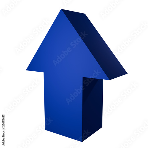 3D arrow icon blue