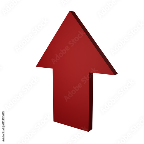 3D arrow icon red