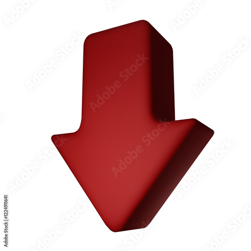 3D arrow icon red