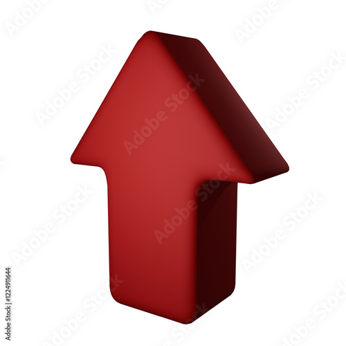 3D arrow icon red
