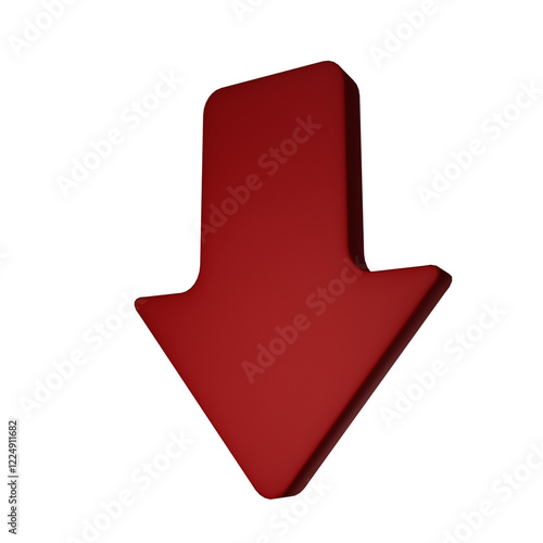 3D arrow icon red