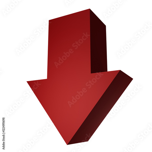 3D arrow icon red