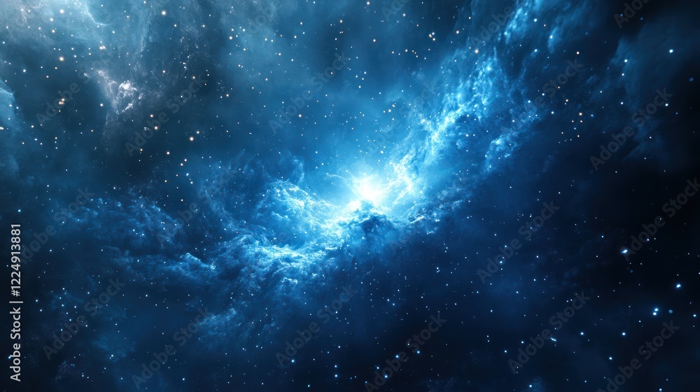 Glowing nebula in deep space with bright light. Glowing nebula in deep space with bright light.