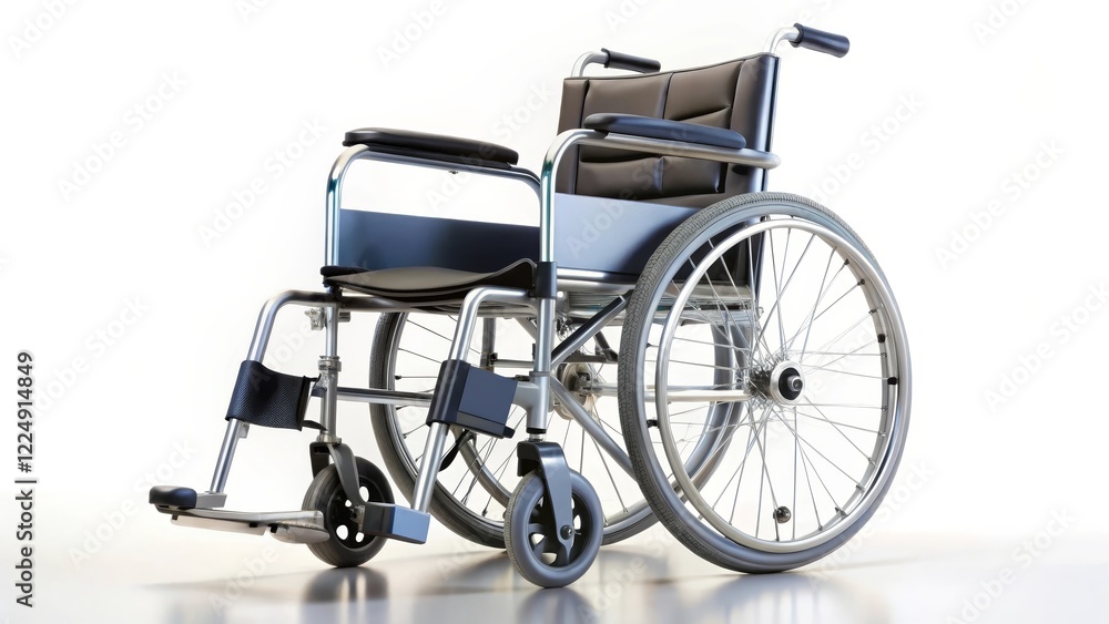 Fototapeta premium Wheelchair on White Background