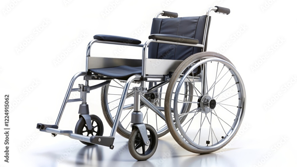 Fototapeta premium Wheelchair on White Background