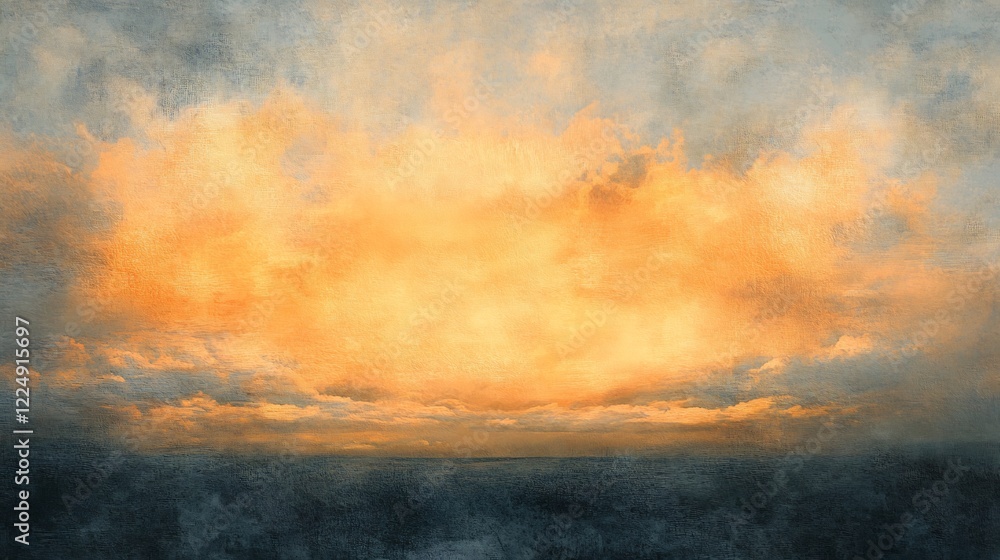 Fototapeta premium Golden Hour Serenity: A Celestial Canvas