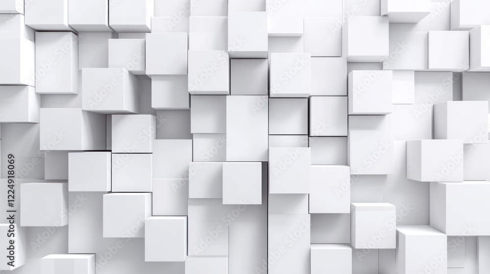 Abstract White Cube Pattern Abstract White Cube Pattern
