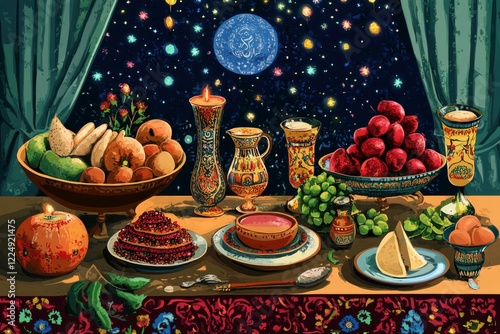 Yalda Night Haft-Seen Table photo