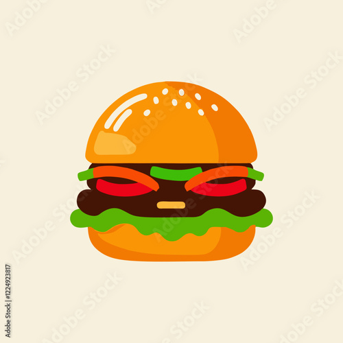 burger Logotype for restaurant or cafe or fast food. Vector illustration, Fast food logo