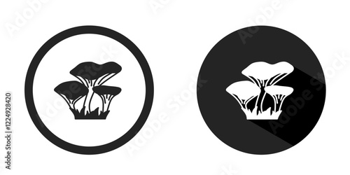 Mushroom logo. Mushroom icon vector design black color. Stock vector.