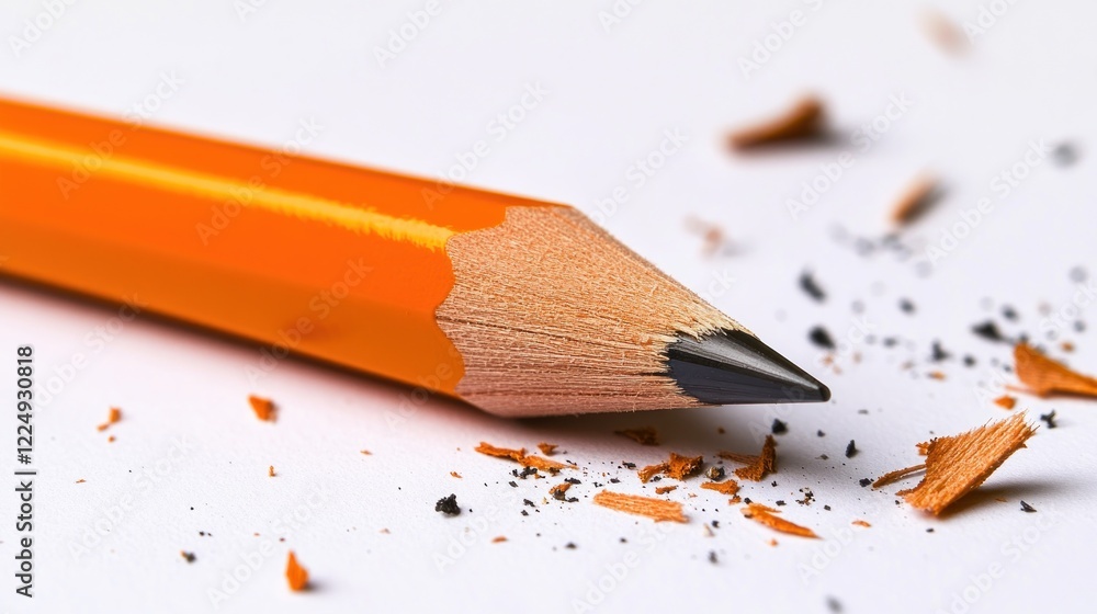 A Sharpened Pencil with Shavings A Sharpened Pencil with Shavings