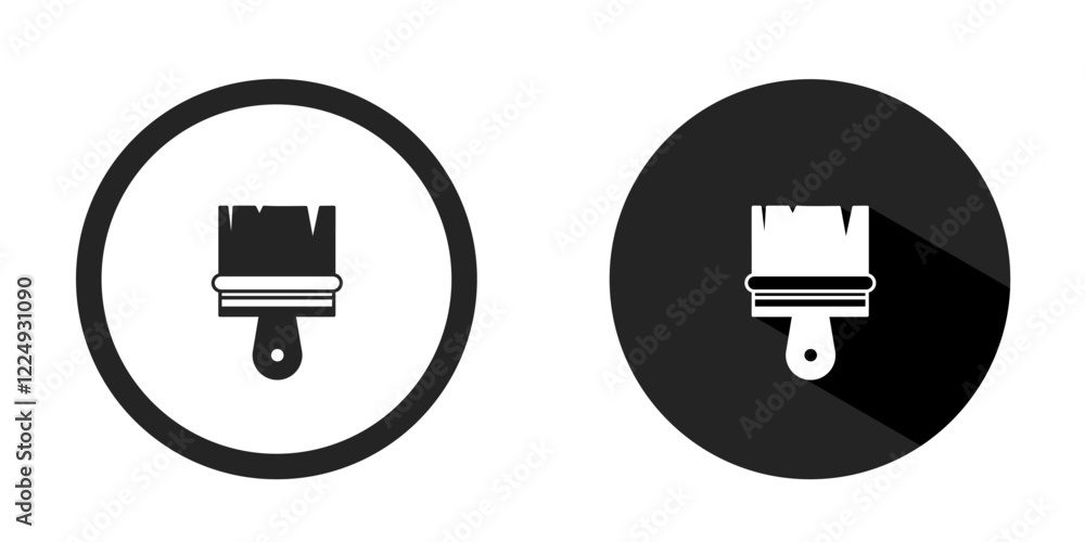 Painting brush logo. Painting brush icon vector design black color. Stock vector. Painting brush logo. Painting brush icon vector design black color. Stock vector.