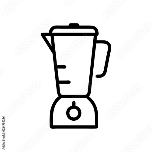 Outline icon of a blender on a transparent background for household appliances