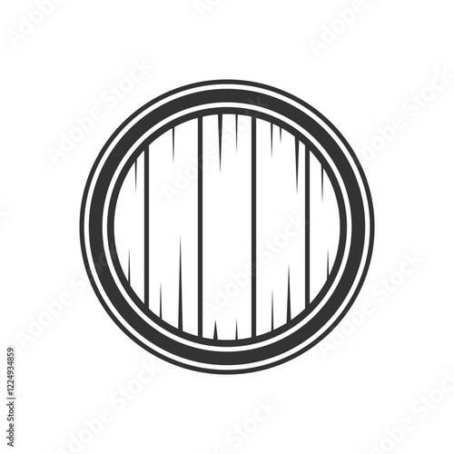 Wooden barrel cap Sign Symbol Icon Logo Vector