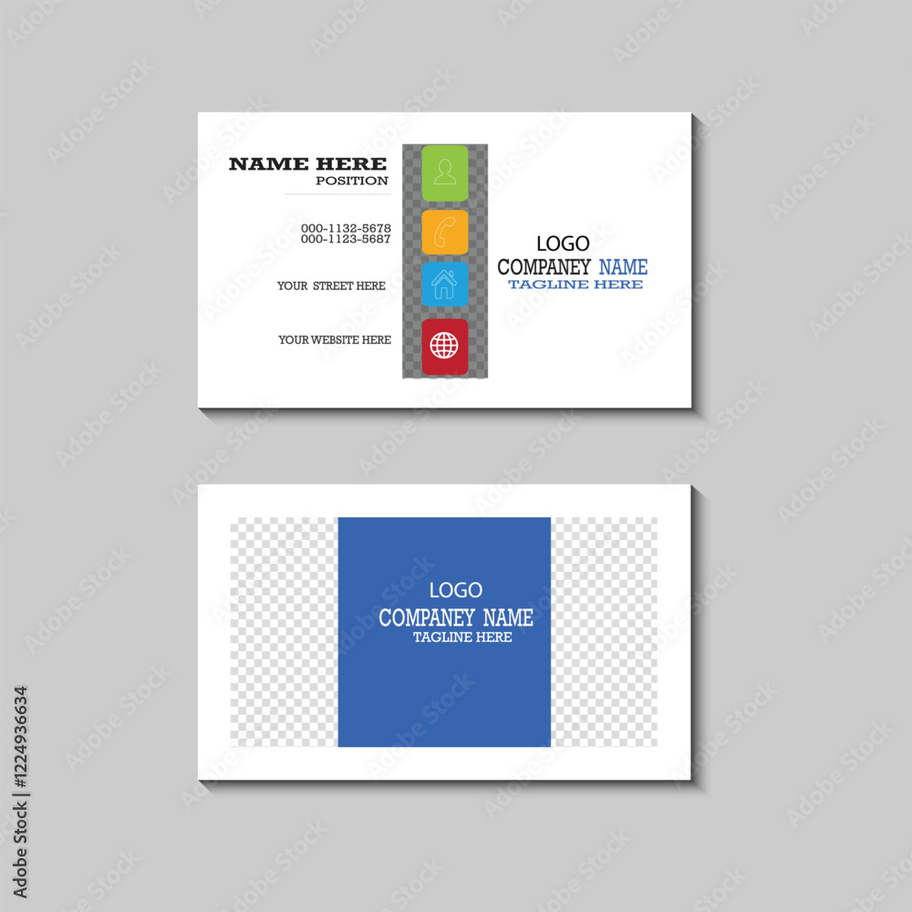 Modern and clean professional business card template Modern and clean professional business card template