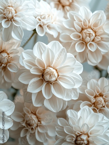 Delicate white flowers botanical garden nature photography soft lighting close-up serenity and beauty