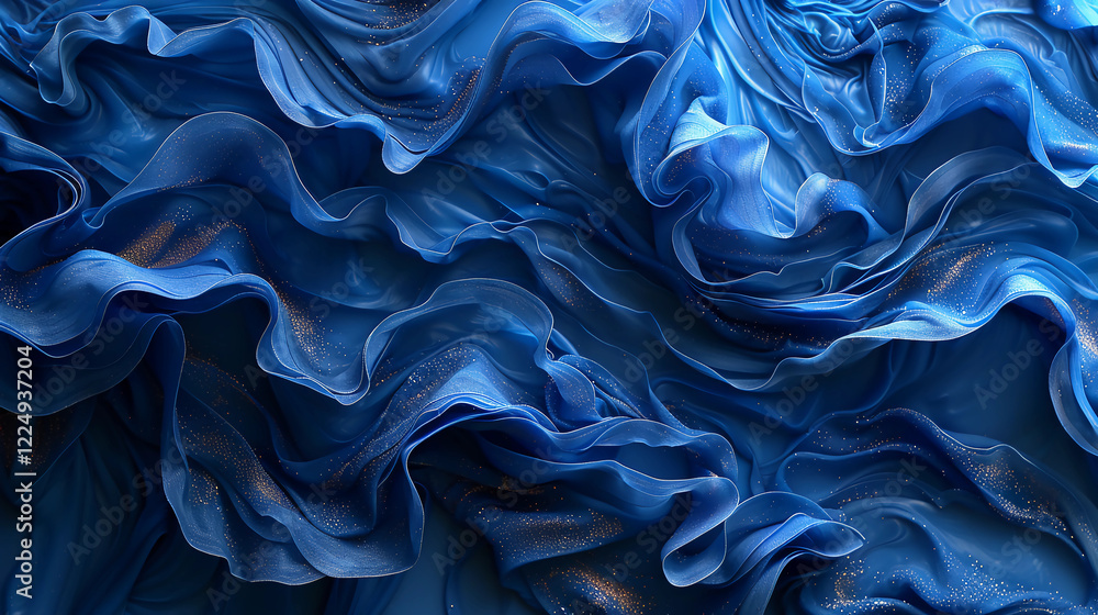 Obraz premium blue silk background