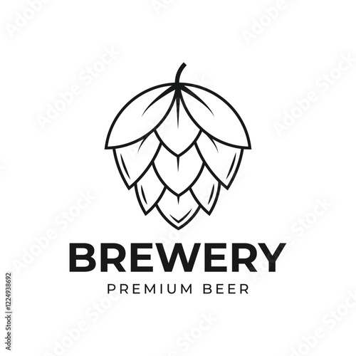 hop brew brewery logo craft beer vector icon logo design