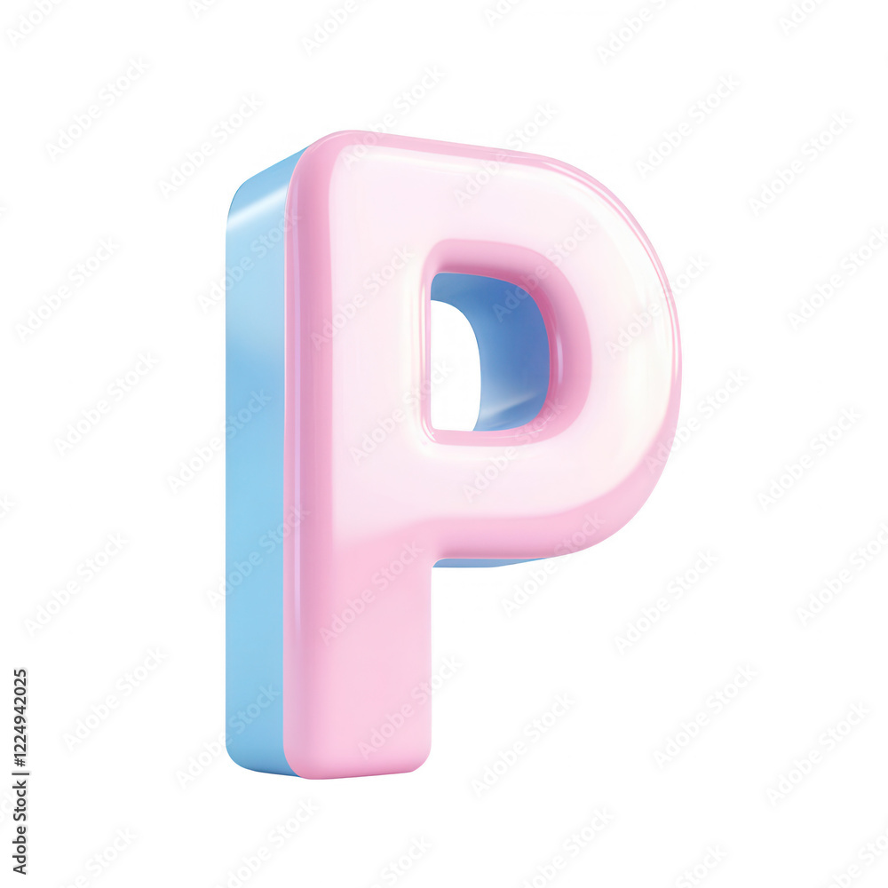 A vibrant, glossy 3D letter 'P' in pink and blue, ideal for modern design projects., isolated on a transparent background. A vibrant, glossy 3D letter 'P' in pink and blue, ideal for modern design projects., isolated on a transparent background.