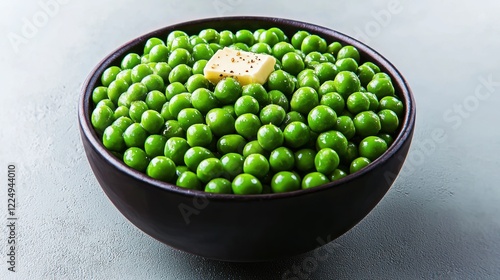 Fresh Green Peas in a Bowl