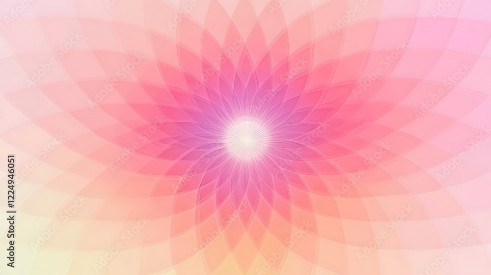 Fototapeta premium Abstract Pink Flower Mandala Design Artwork