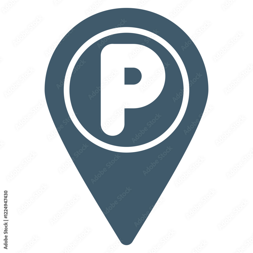 Parking Location  Icon Element For Design