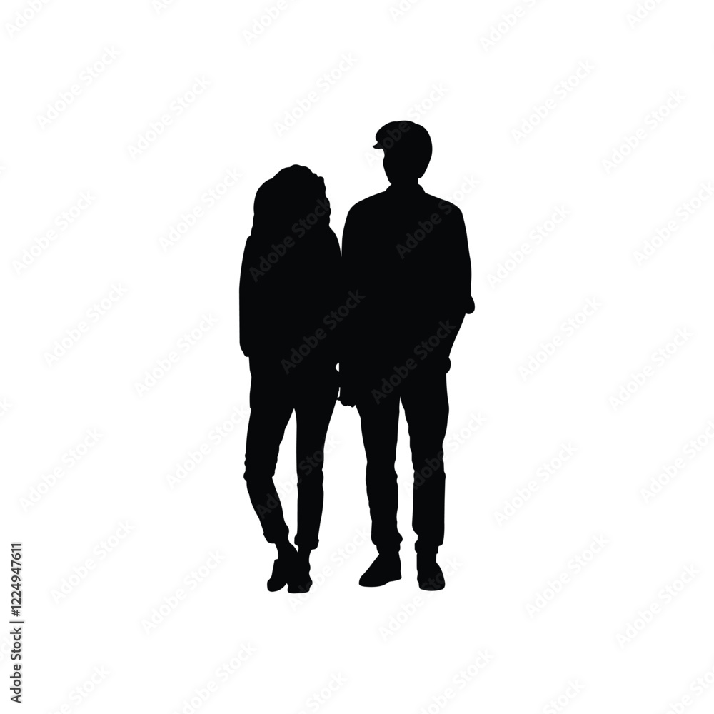 Silhouette Characters of People in Casual and Professional Poses. Silhouette Characters of People in Casual and Professional Poses.