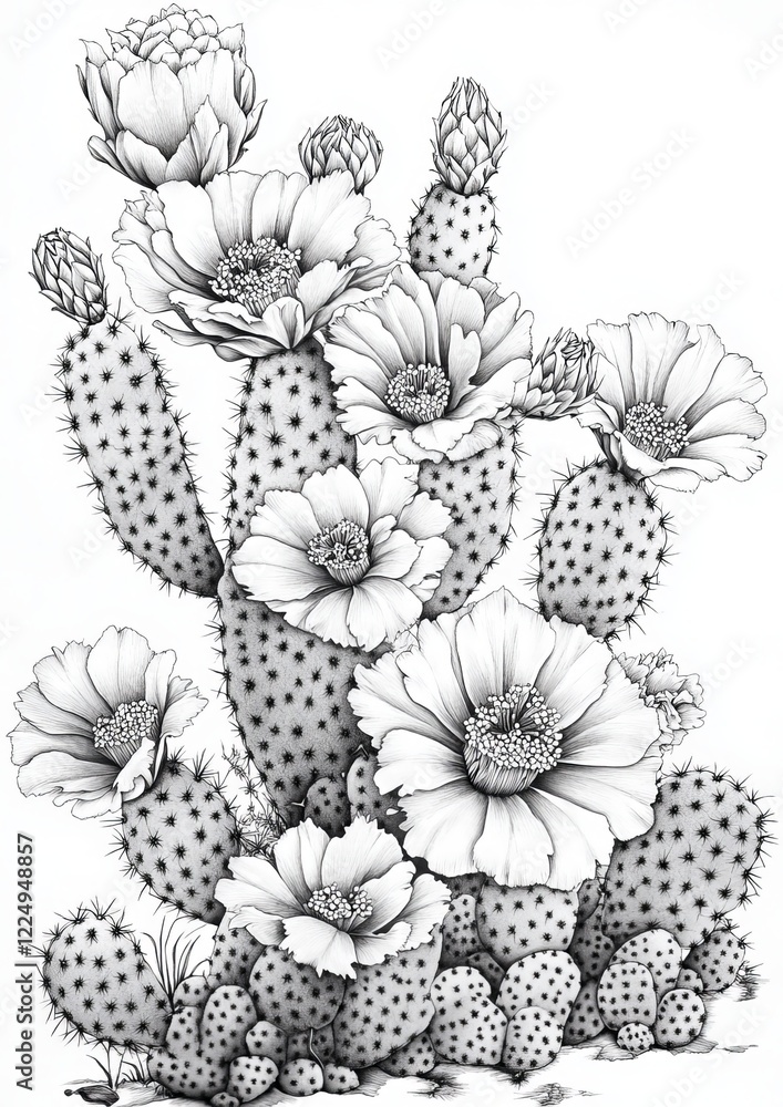 Cactus Flower Coloring Pages Cactus Flower Coloring Pages
