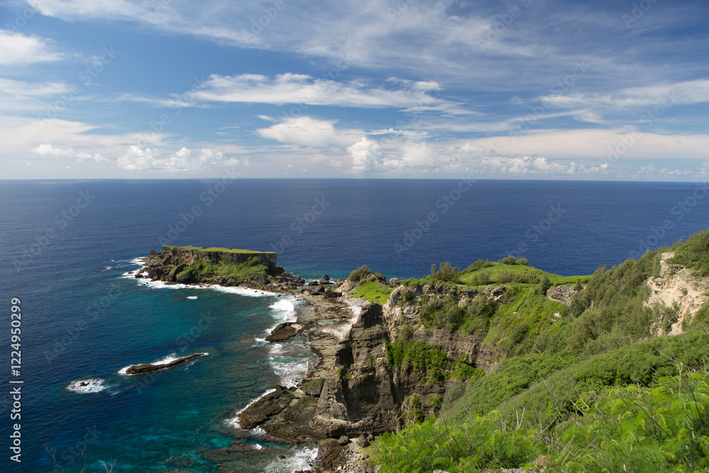Saipan landscape on a cloudy summer day Saipan landscape on a cloudy summer day