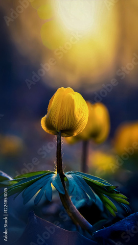 Winterling (Eranthis hyemalis) - erster Frühlingsbote - oder eine kleine tanzende Ballerina (Lena)  photo