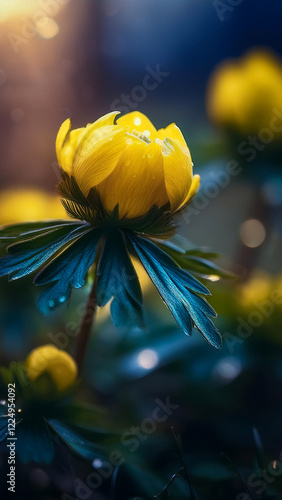 Winterling (Eranthis hyemalis) - erster Frühlingsbote - oder eine kleine tanzende Ballerina (Lena)  photo