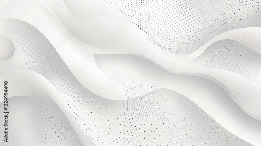 Fototapeta premium Elegant Light White-Colored Background Illustration with Soft Minimal Glow