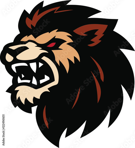 Fierce Lion Mascot Logo Icons – Powerful and Aggressive Vector Illustration